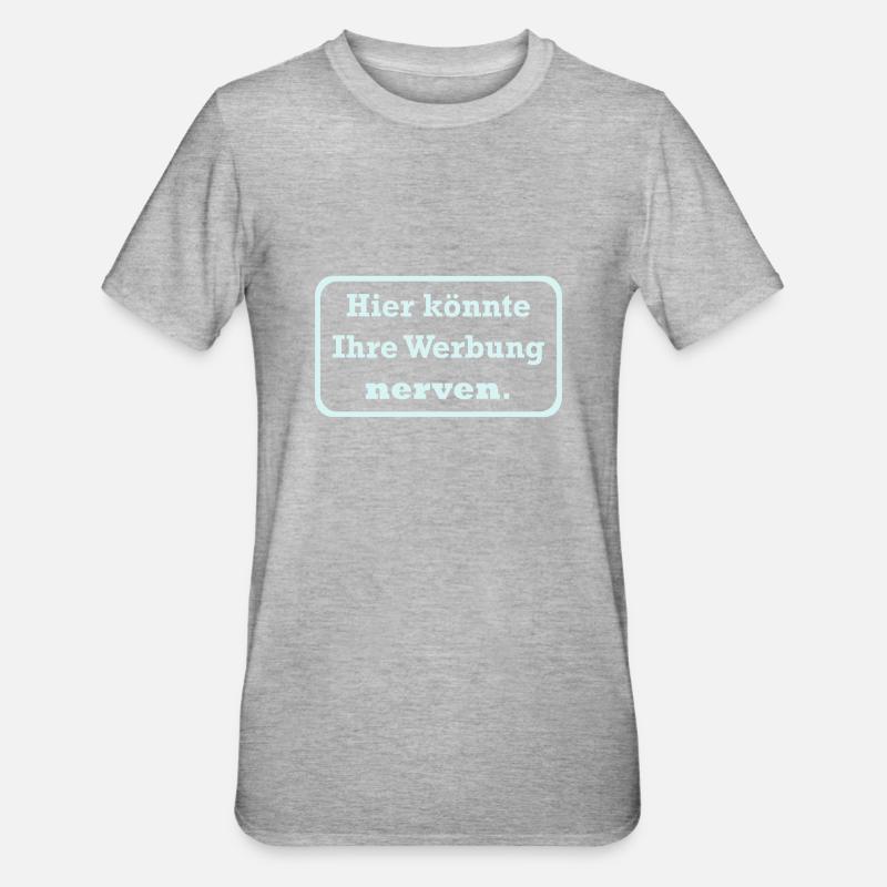 Werbung - Unisex Polycotton T-Shirt - Grau meliert