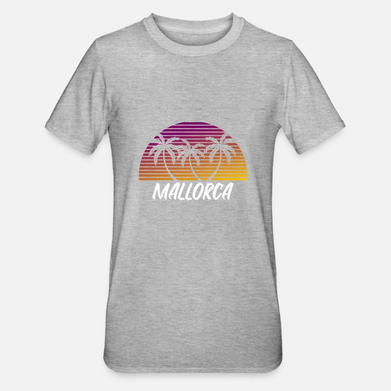 Majorque - T-shirt polycoton Unisexe - gris chiné
