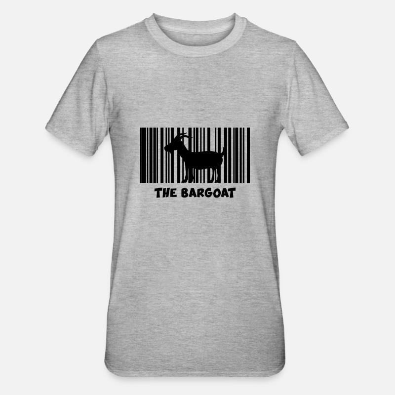 chèvre « le bargoat » chèvre - T-shirt polycoton Unisexe - gris chiné