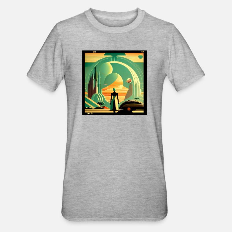 Horizons du futur - T-shirt polycoton Unisexe - gris chiné