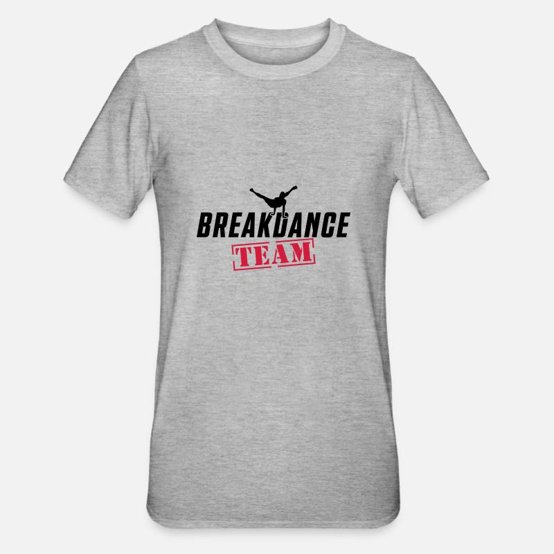 breakdance team - T-shirt polycoton Unisexe - gris chiné