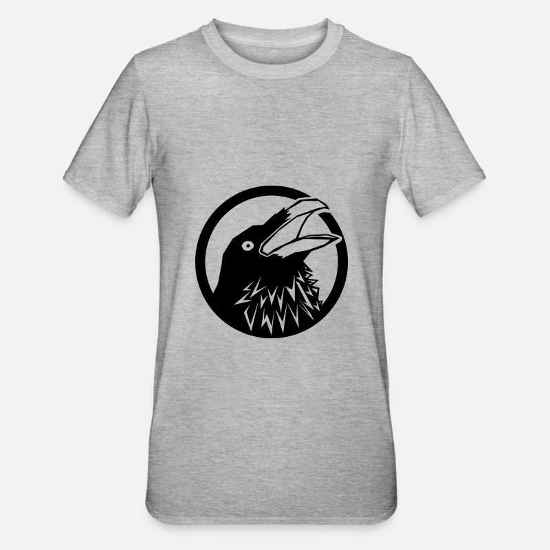 Corbeau - T-shirt polycoton Unisexe - gris chiné