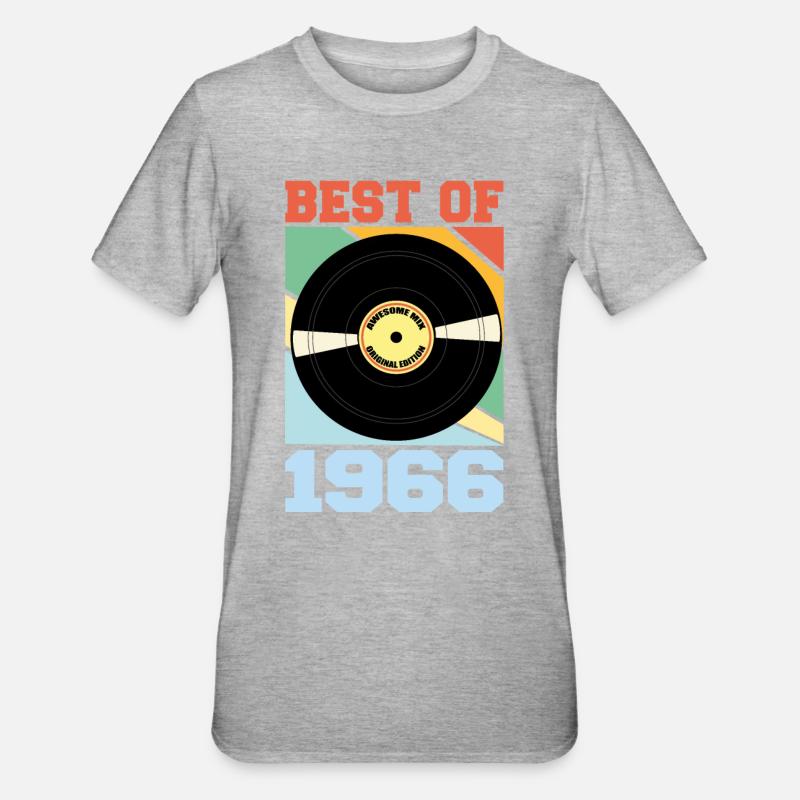 Le meilleur de 1966 - T-shirt polycoton Unisexe - gris chiné