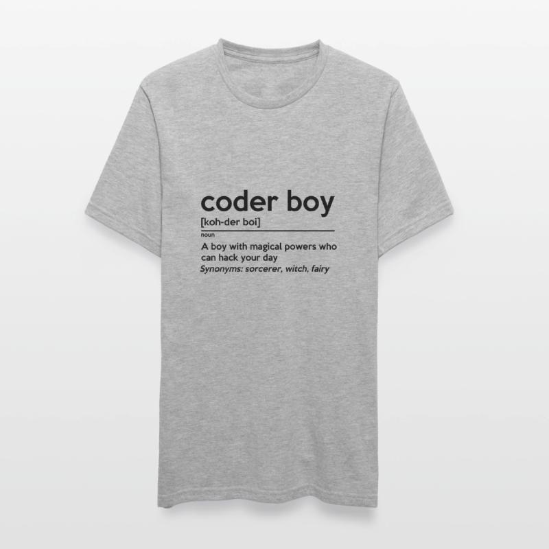 Coding Boy Definition Noun Software Developer Prog Unisex Polycotton T-Shirt