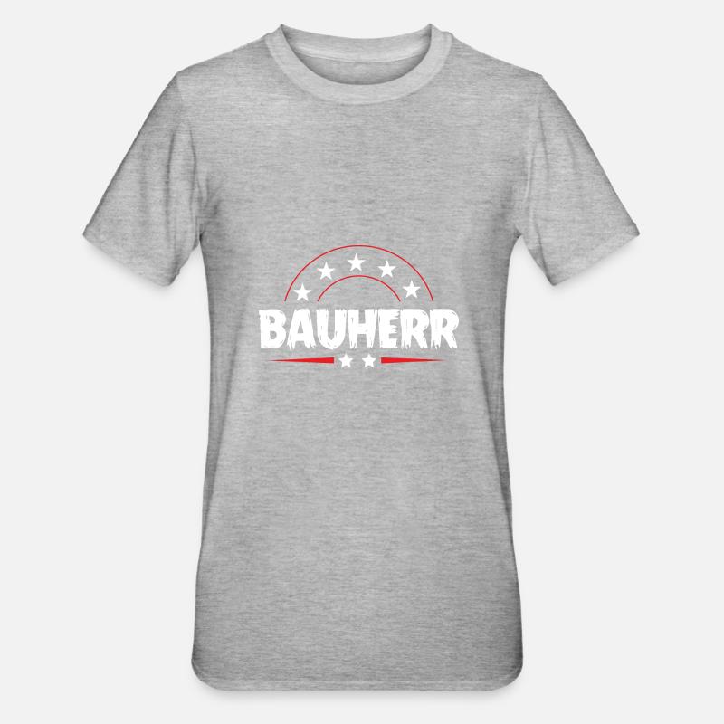 Constructeur Haus Bau - T-shirt polycoton Unisexe - gris chiné