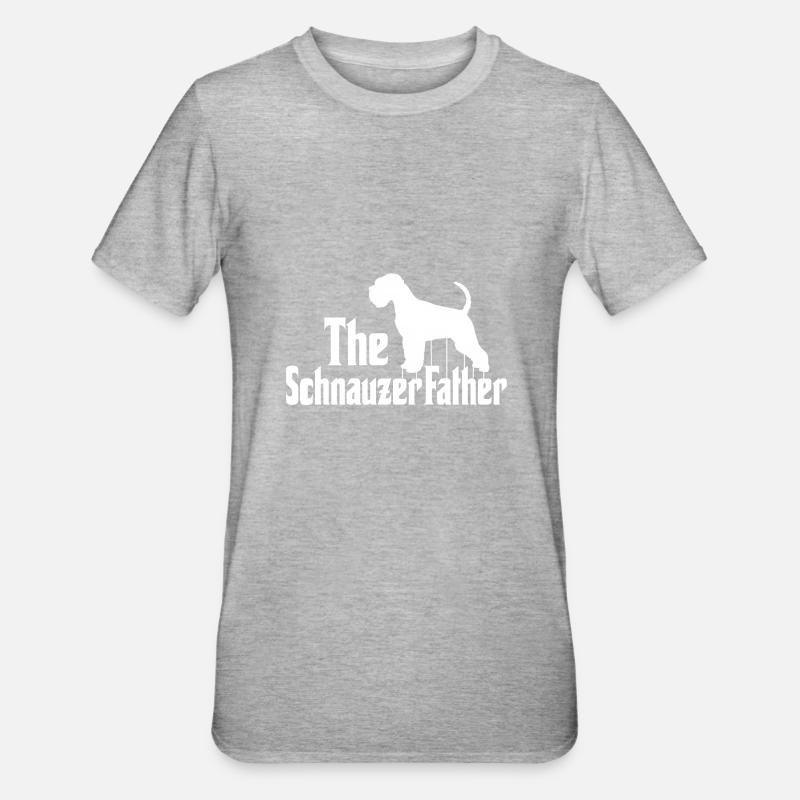 Drôle Schnauzer Master Parodie Schnauzer Géant - T-shirt polycoton Unisexe - gris chiné