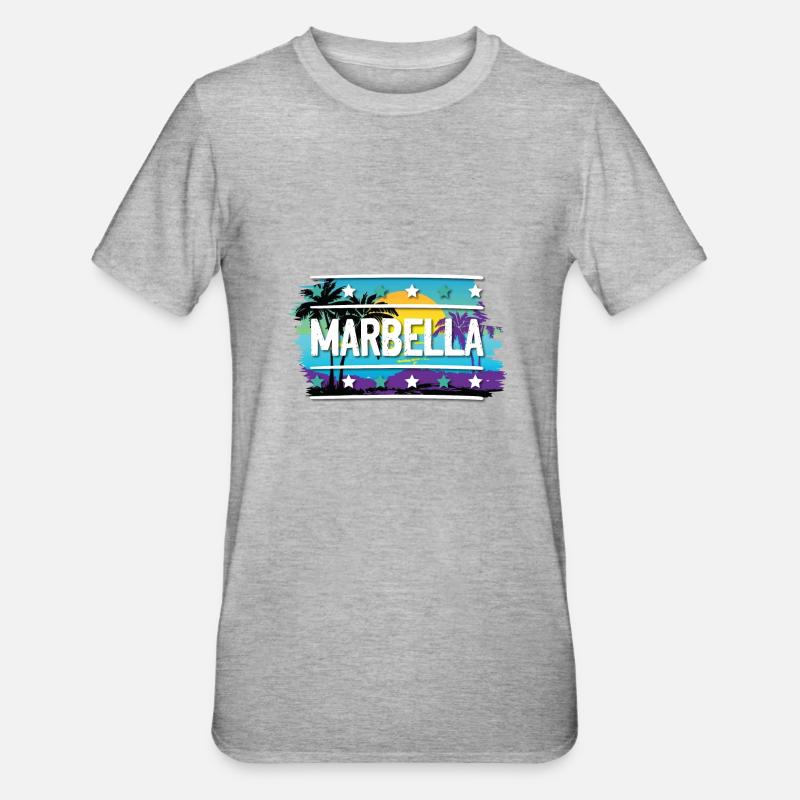 Marbella - T-shirt polycoton Unisexe - gris chiné