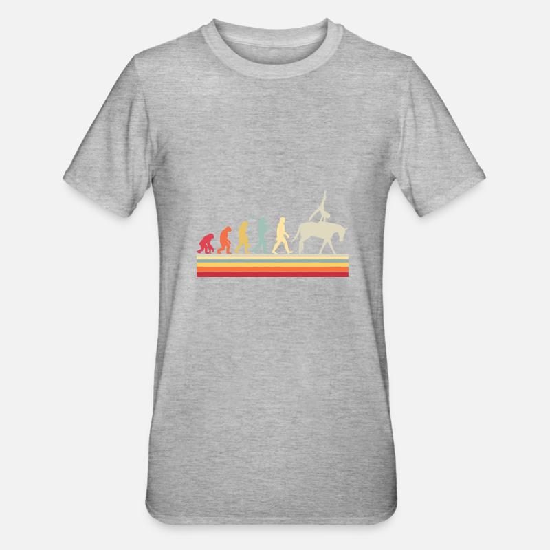 Voûte équestre Evolution Équitation - T-shirt polycoton Unisexe - gris chiné