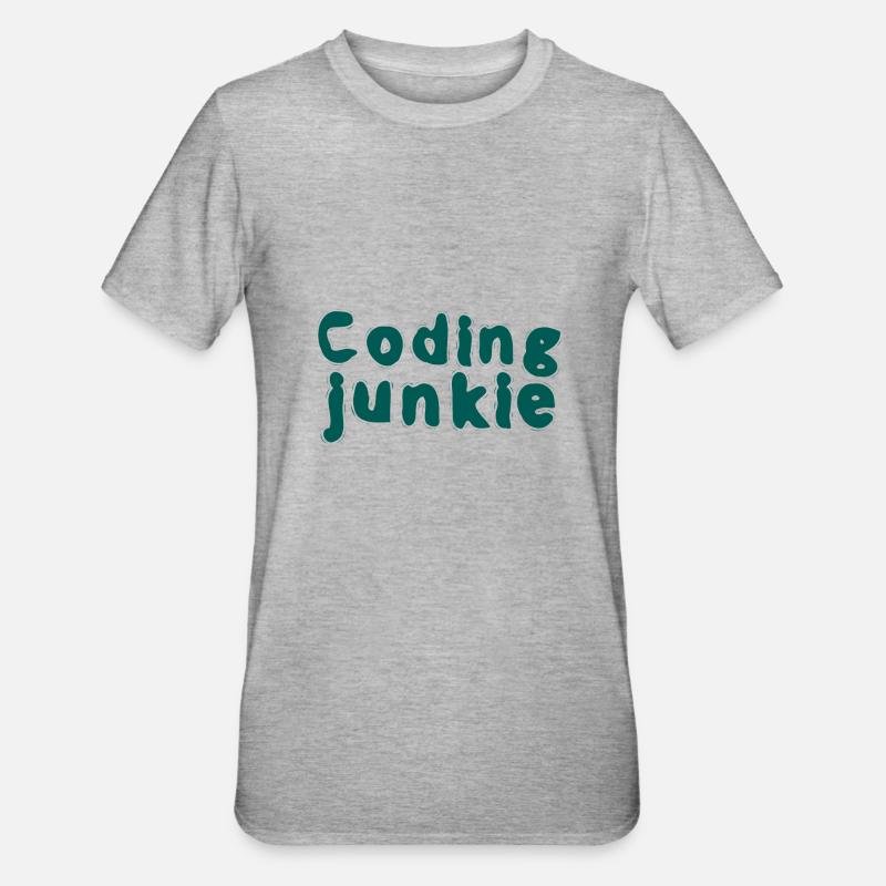 Coding Junkie 2 - T-shirt polycoton Unisexe - gris chiné