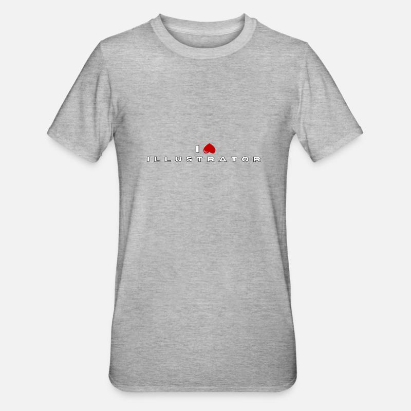 I hate Illustrator - Unisex Polycotton T-Shirt - heather grey