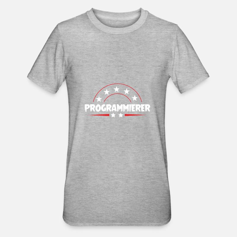 Programmierer Beruf - Unisex Polycotton T-Shirt - Grau meliert