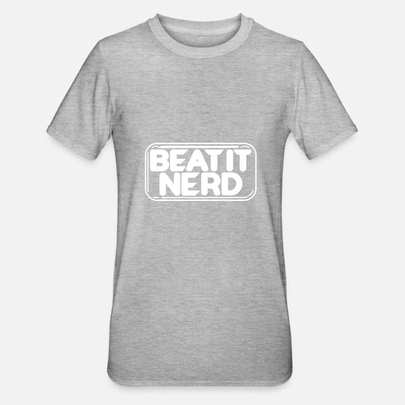 Beat it Nerd 17 - Unisex Polycotton T-Shirt - heather grey