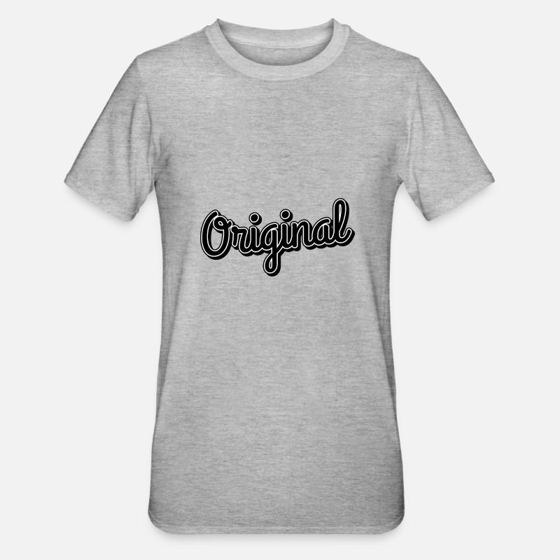 Langue source - T-shirt polycoton Unisexe - gris chiné