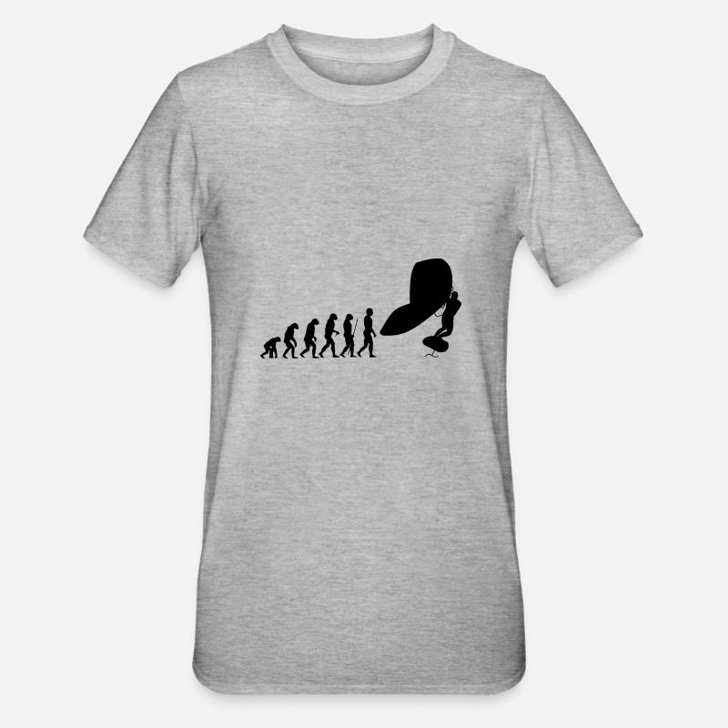 Evolution du Wingfoil - T-shirt polycoton Unisexe - gris chiné