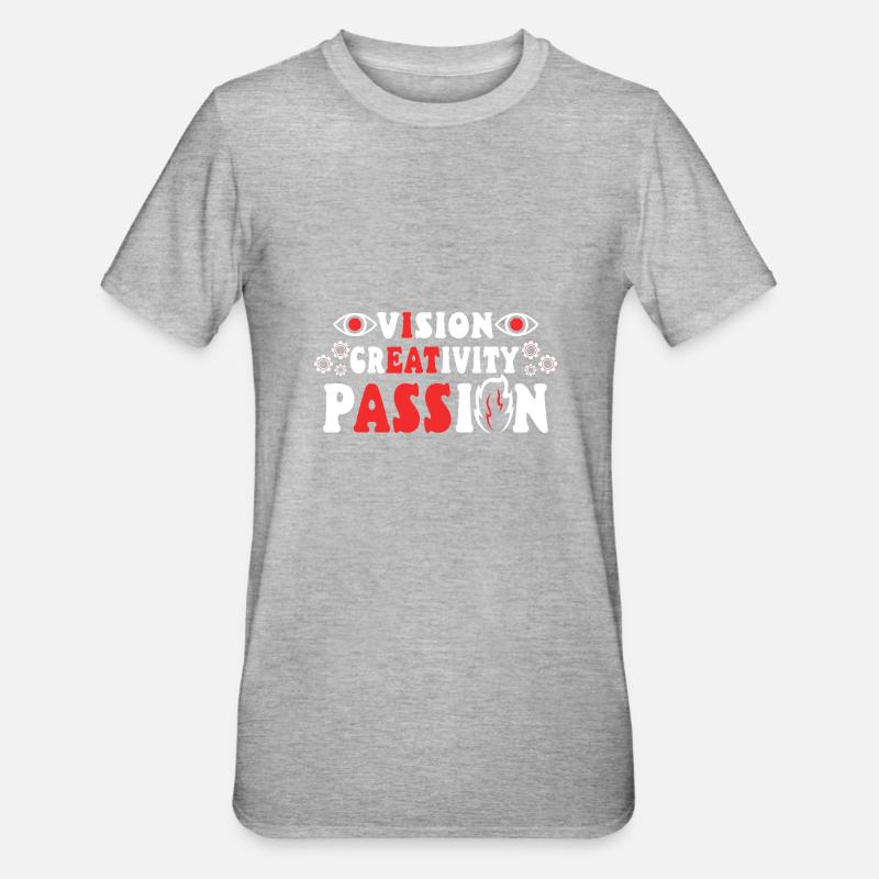 Vision Créativité Passion - T-shirt polycoton Unisexe - gris chiné