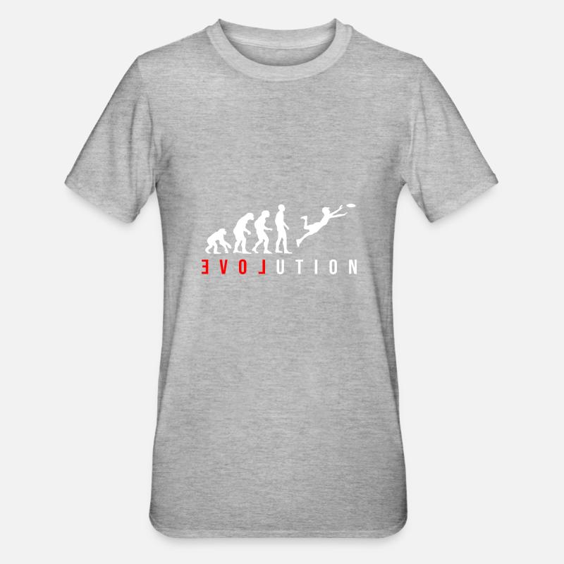 Ultimate Frisbee Evolution - T-shirt polycoton Unisexe - gris chiné