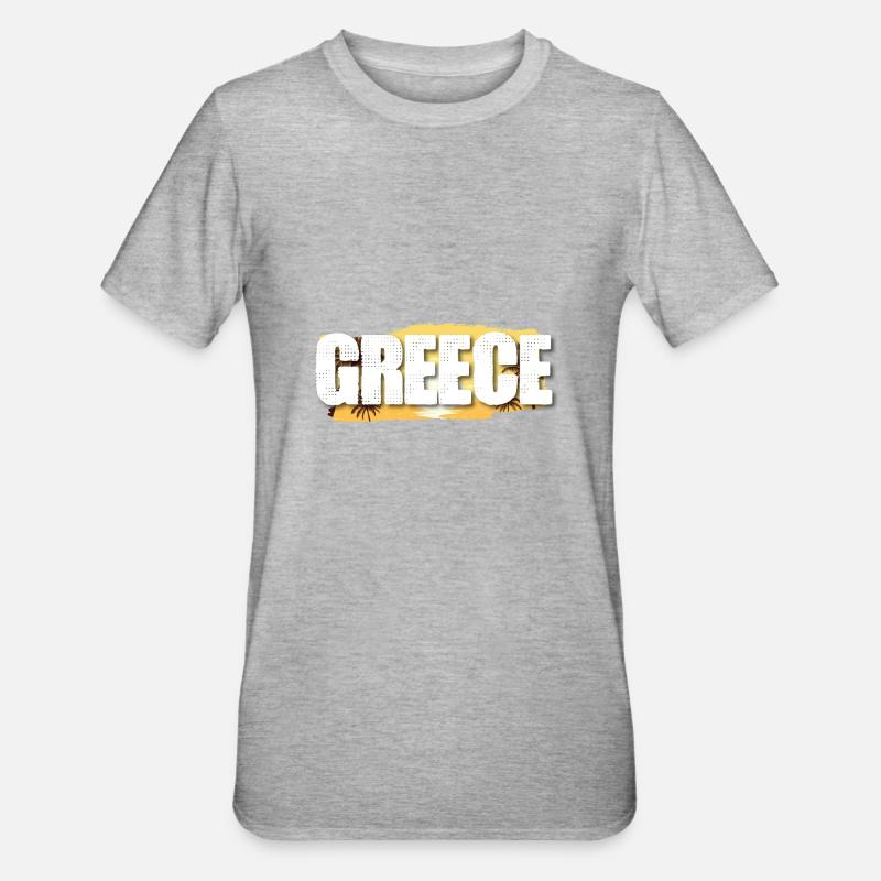 Grèce - T-shirt polycoton Unisexe - gris chiné