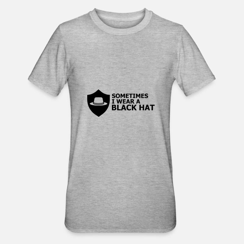 Conception de la cybersécurité pour les pirates informatiques et la cybersécurité - T-shirt polycoton Unisexe - gris chiné