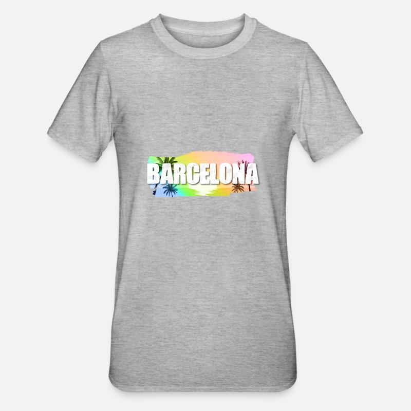 Barcelone - T-shirt polycoton Unisexe - gris chiné