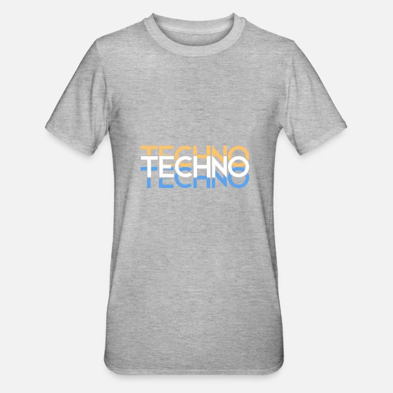 Techno - T-shirt polycoton Unisexe - gris chiné