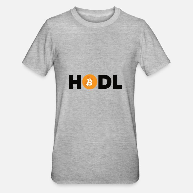 Bitcoin Plan B BTC Satoshi Crypto Hodl Maximalist - Unisex Polycotton T-Shirt - heather grey