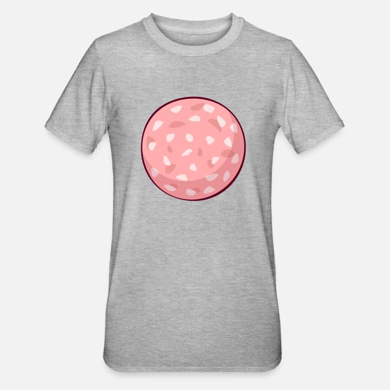 Fleischwurst Kostüm Fleischer Fleisch Wurst - Unisex Polycotton T-Shirt - Grau meliert