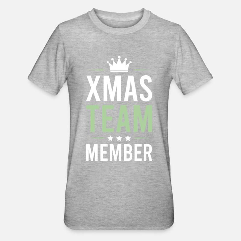 L’équipe de Noël - T-shirt polycoton Unisexe - gris chiné