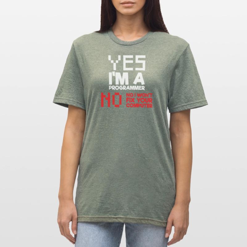 Ja Ich bin ein Programmierer Informatik Computer Unisex Polycotton T-Shirt