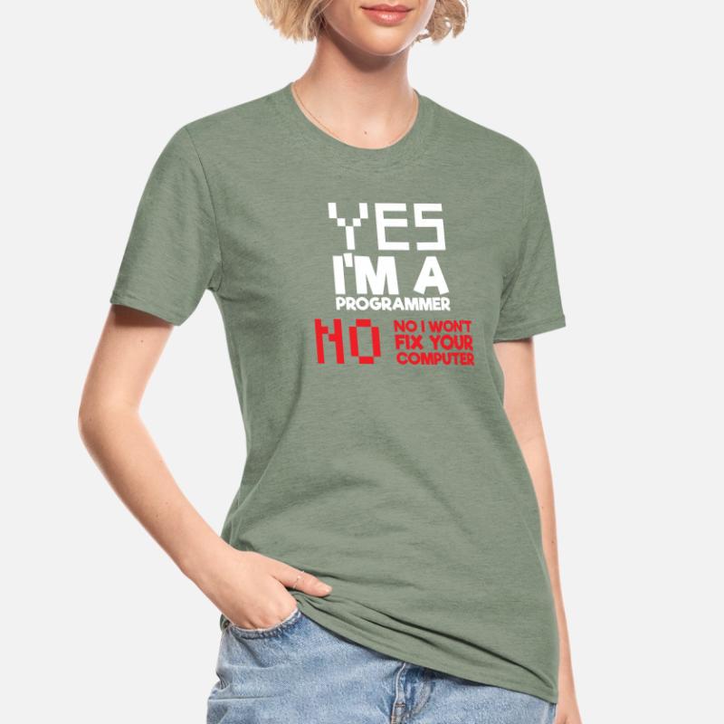 Ja Ich bin ein Programmierer Informatik Computer Unisex Polycotton T-Shirt