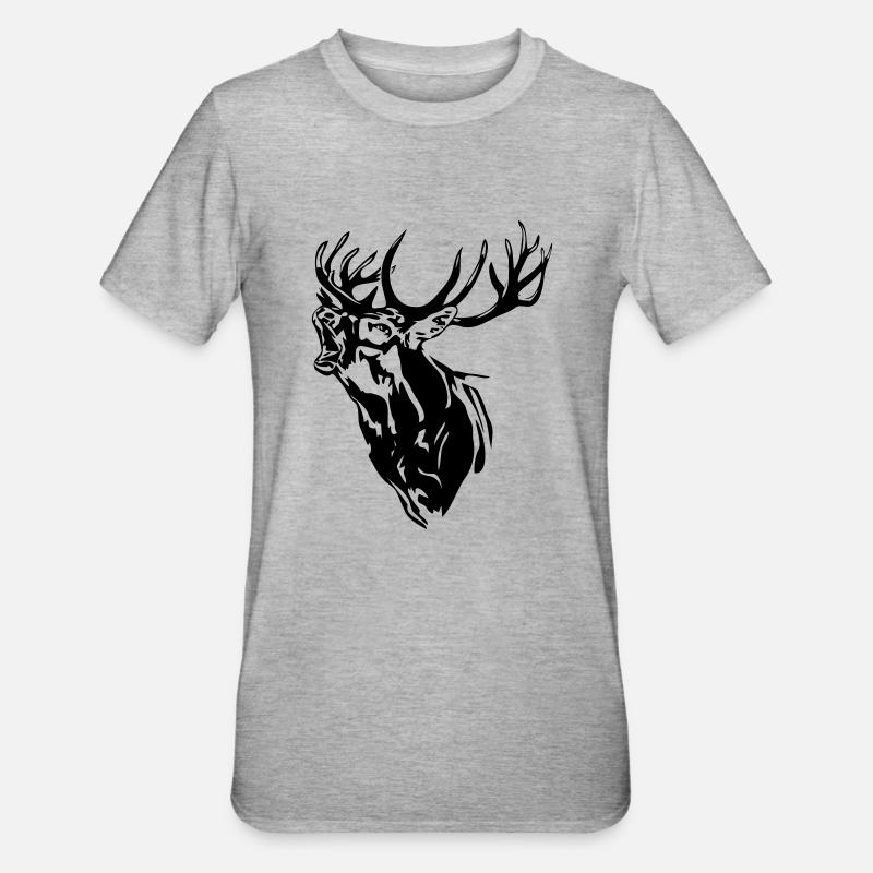 Deer - T-shirt polycoton Unisexe - gris chiné