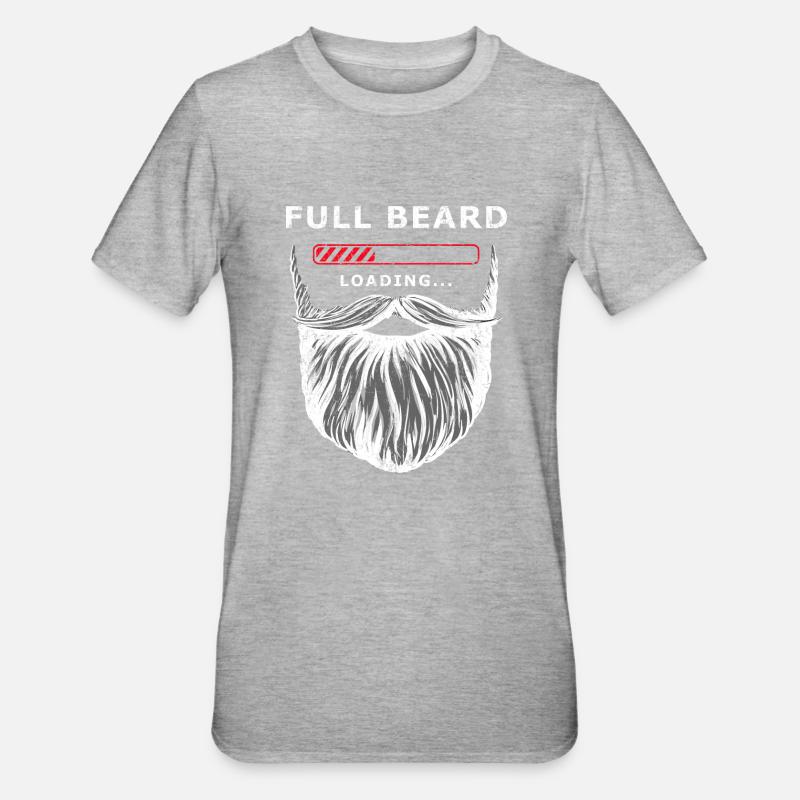 Full beard loading - Unisex Polycotton T-Shirt - heather grey