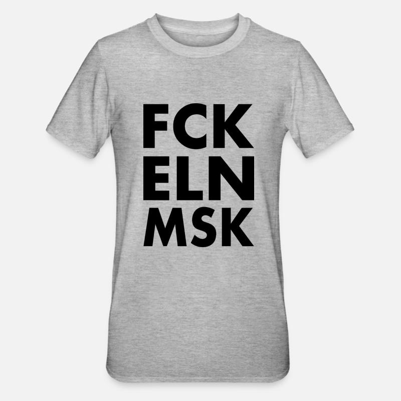 Fck eln msk - T-shirt polycoton Unisexe - gris chiné