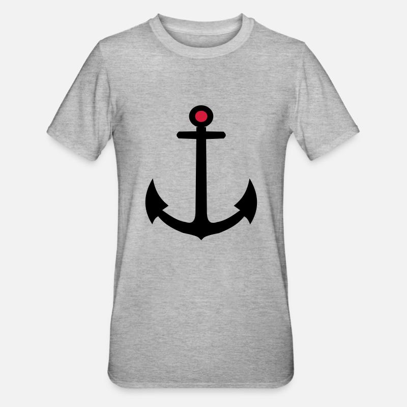 Anker - Unisex Polycotton T-Shirt - Grau meliert