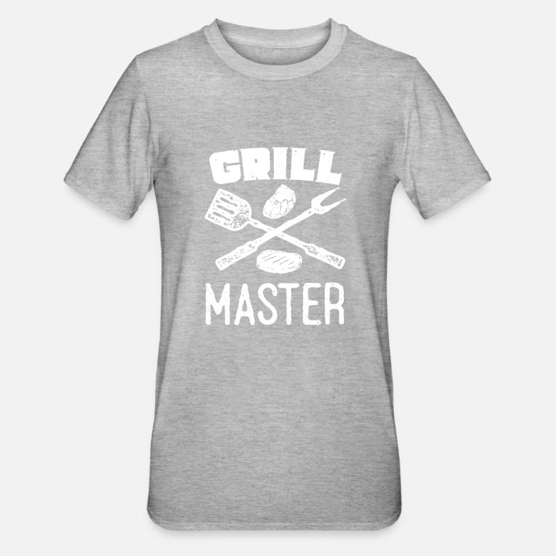 Grille barbecue BBQ - T-shirt polycoton Unisexe - gris chiné