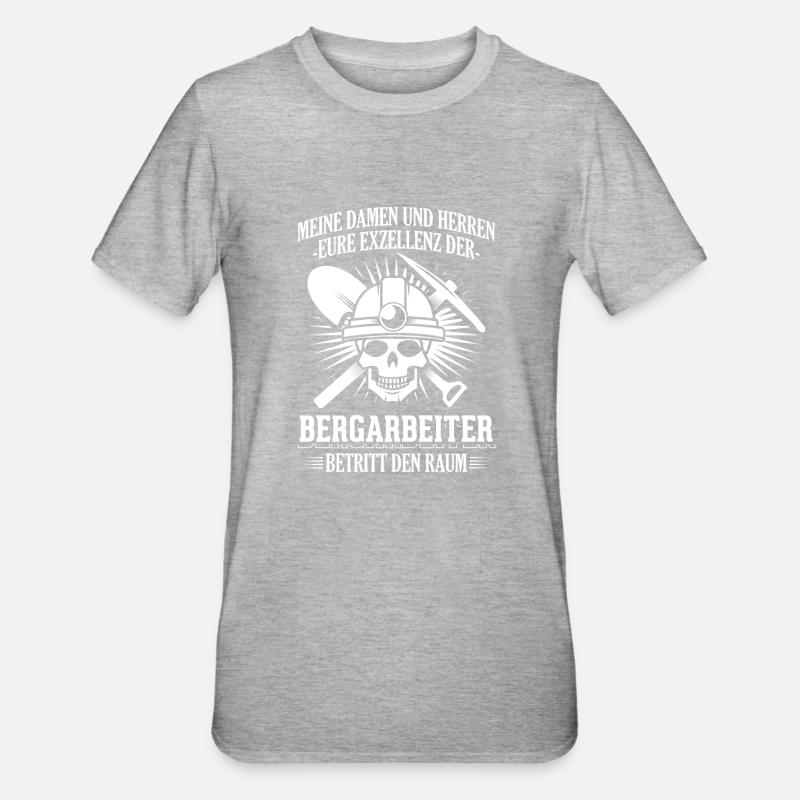 Bergarbeiter - Unisex Polycotton T-Shirt - Grau meliert