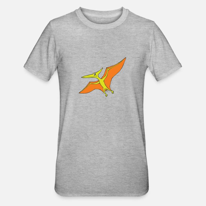 pteranodon - T-shirt polycoton Unisexe - gris chiné