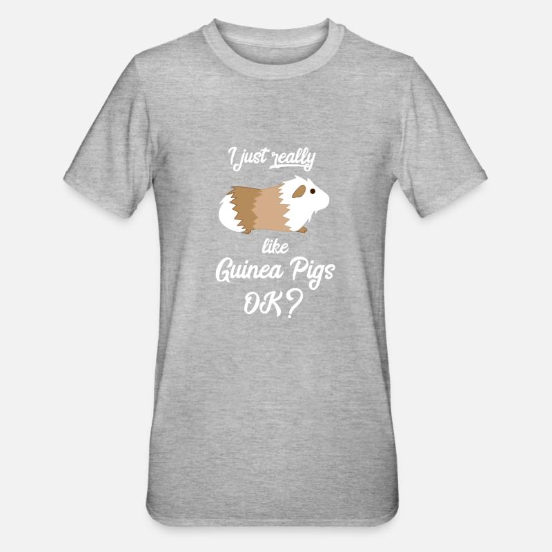 Cochon d'Inde - Cochon d'Inde - Amour - T-shirt polycoton Unisexe - gris chiné