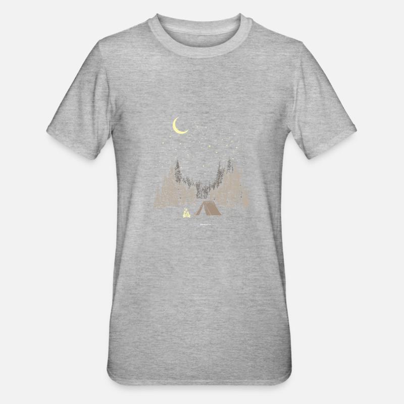 Camping étoilé - T-shirt polycoton Unisexe - gris chiné