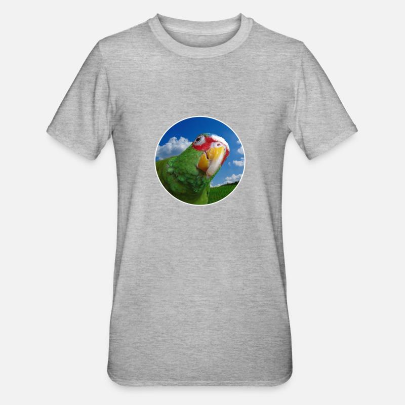 White-fronted Amazon - Unisex Polycotton T-Shirt - heather grey