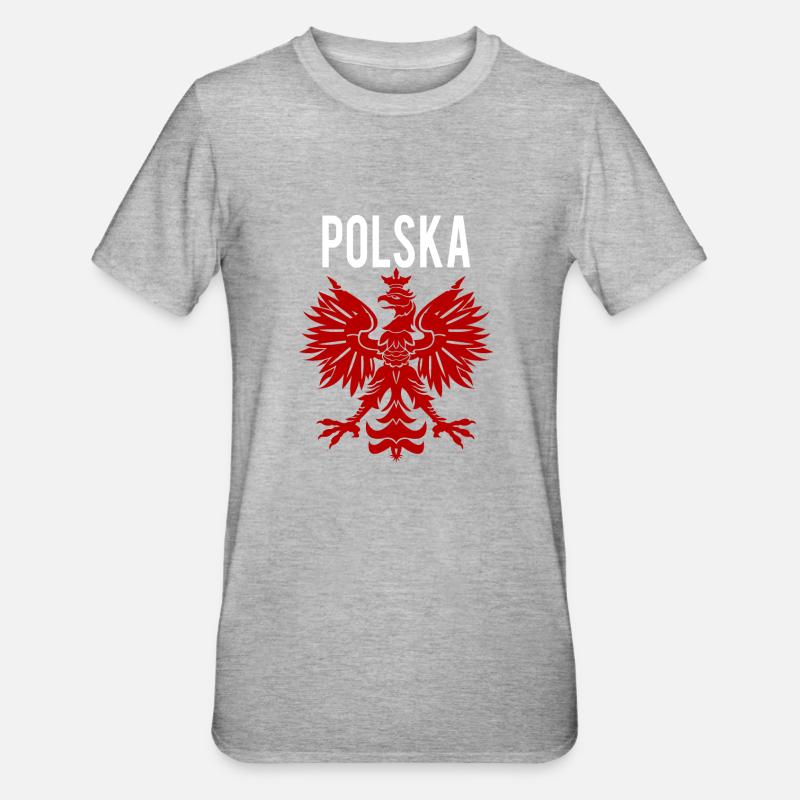 Polska Eagle - T-shirt polycoton Unisexe - gris chiné