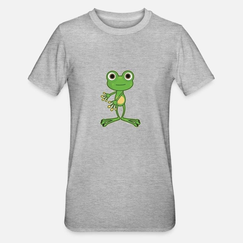 Floss Dance Move Frog - Unisex Polycotton T-Shirt - heather grey