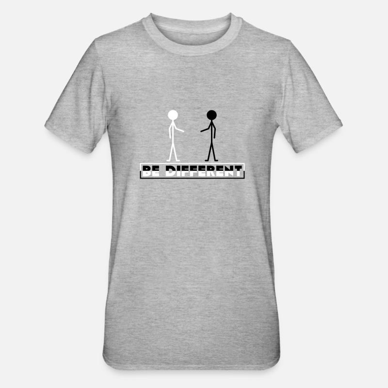 Sei anders - Unisex Polycotton T-Shirt - Grau meliert