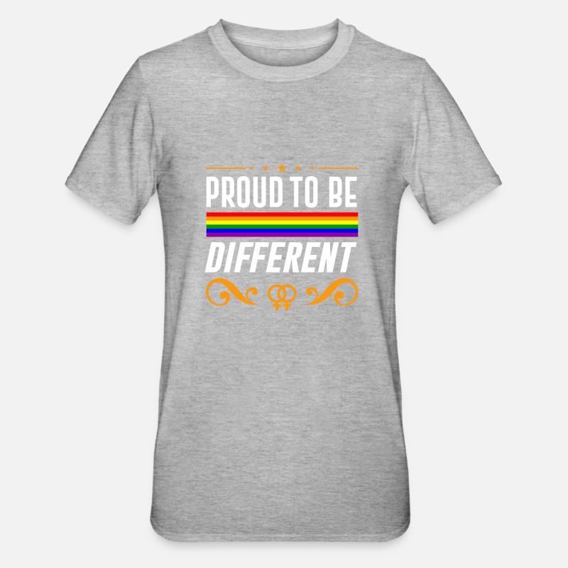 Fier d'être différent - T-shirt polycoton Unisexe - gris chiné