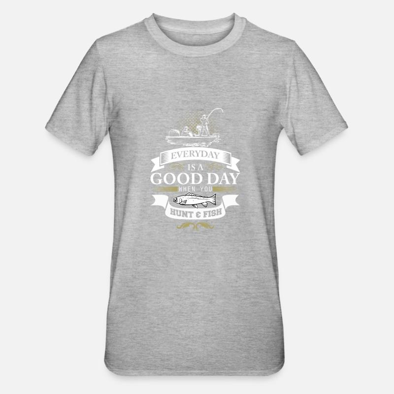Chasse et pêche! - T-shirt polycoton Unisexe - gris chiné