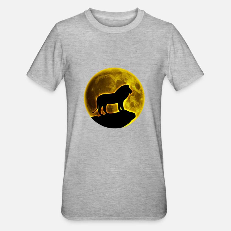 Lion - T-shirt polycoton Unisexe - gris chiné