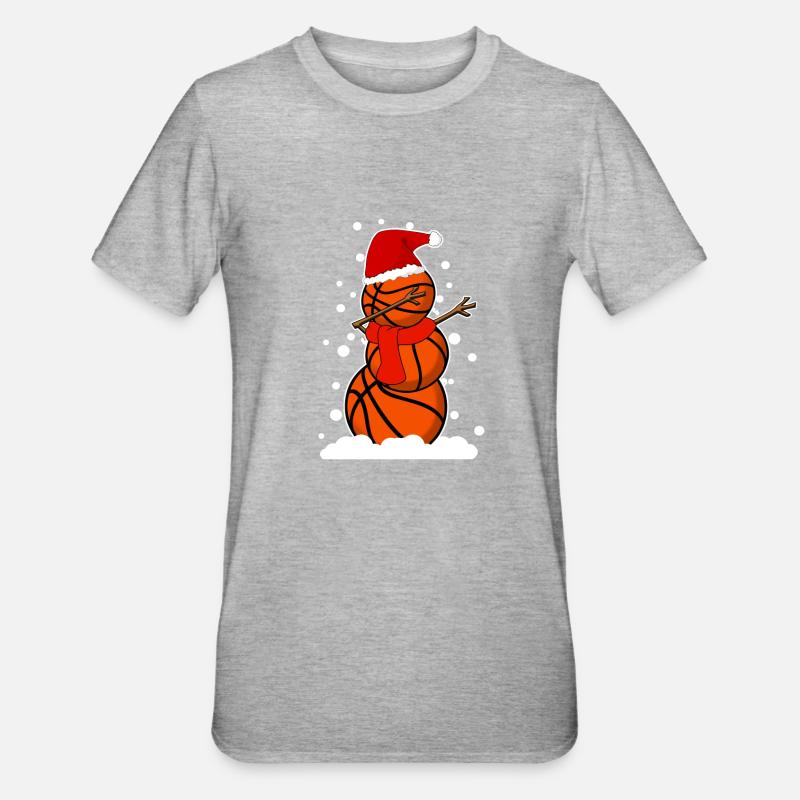 Dab Dabbing de basket-ball idée de cadeau de Noël - T-shirt polycoton Unisexe - gris chiné