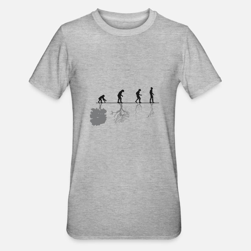 Evolution Black - T-shirt polycoton Unisexe - gris chiné