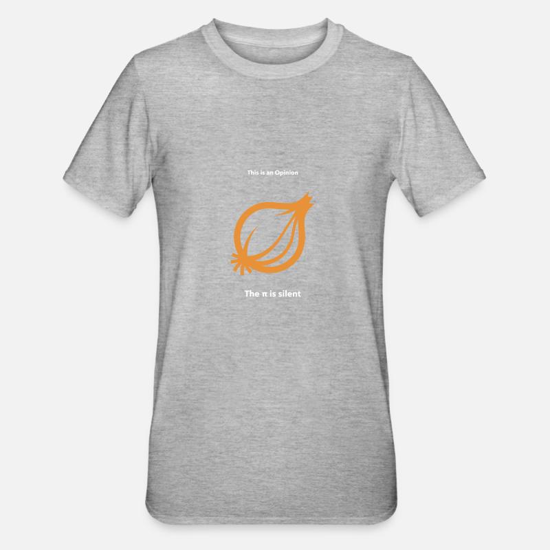 Onion opinion pun Phi Pi - Unisex Polycotton T-Shirt - heather grey