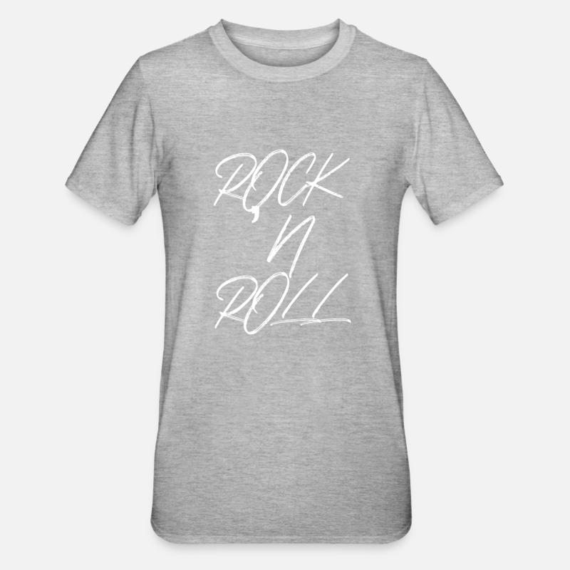 ROCK ET ROLL - T-shirt polycoton Unisexe - gris chiné