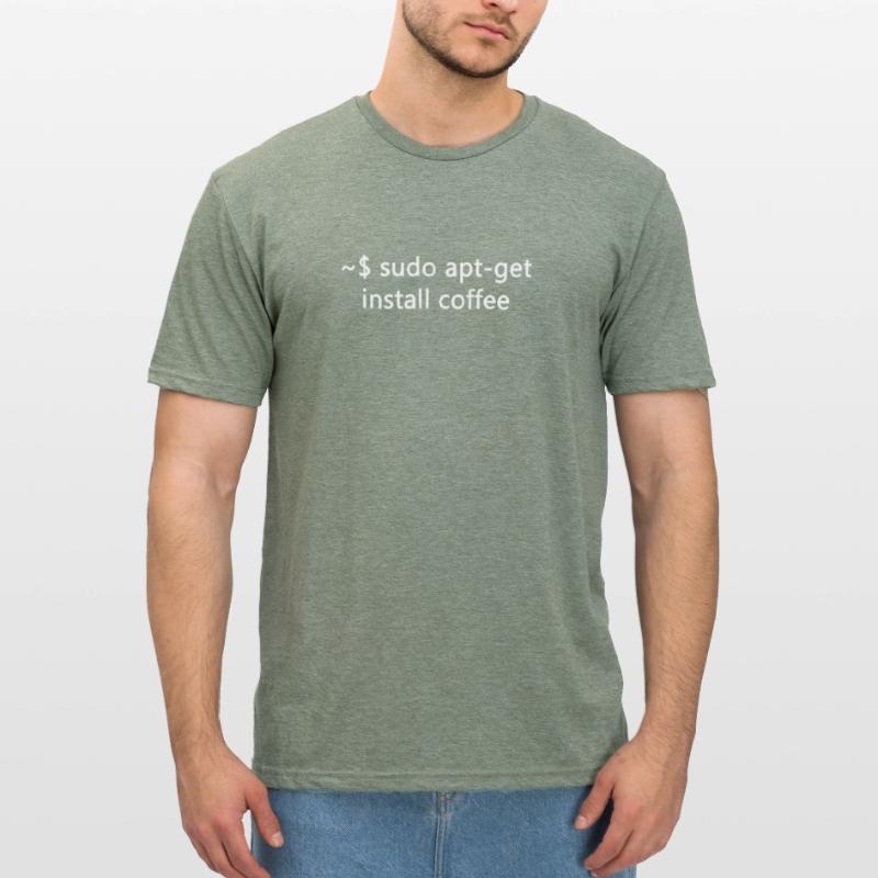 Sysadmin Linux Sudo Apt-Get Install Coffee Unisex Polycotton T-Shirt